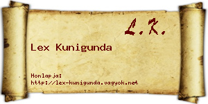 Lex Kunigunda névjegykártya